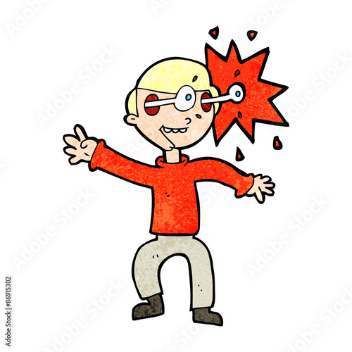 cartoon amazed man