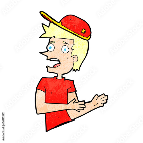 cartoon shocked man