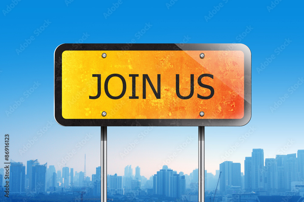 join us on traffic sign