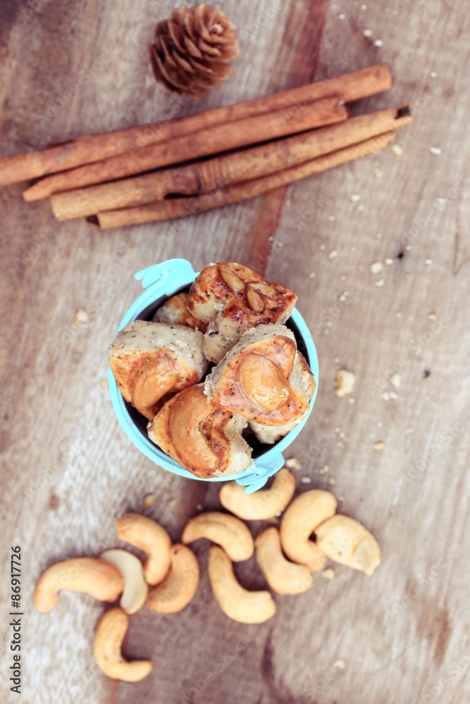 Fototapeta premium grains cookies and cashew nut
