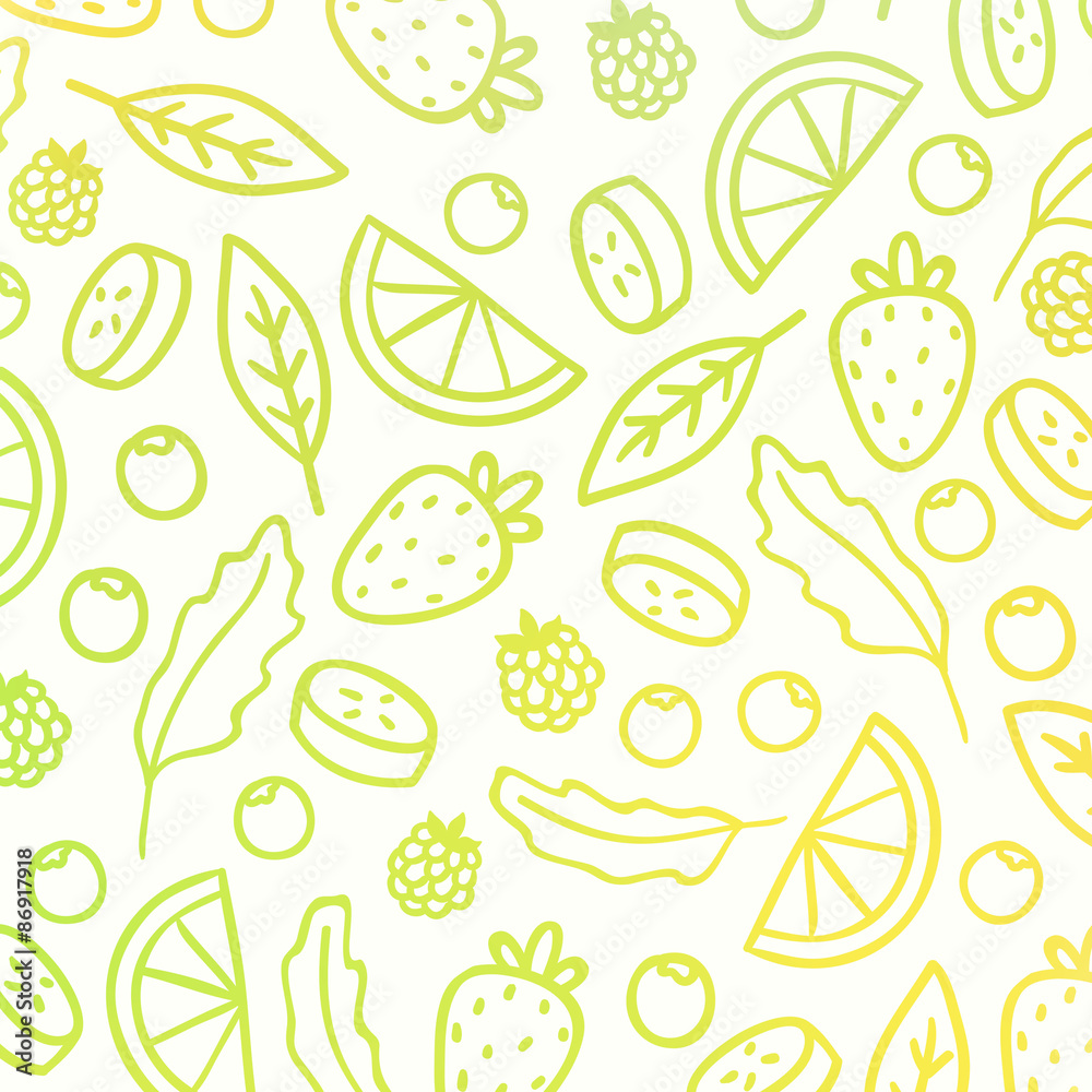 Doodle fruit background Doodle fruit background