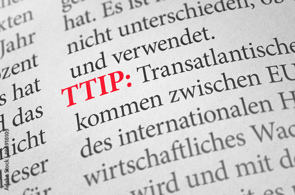 Wörterbuch mit dem Begriff TTIP