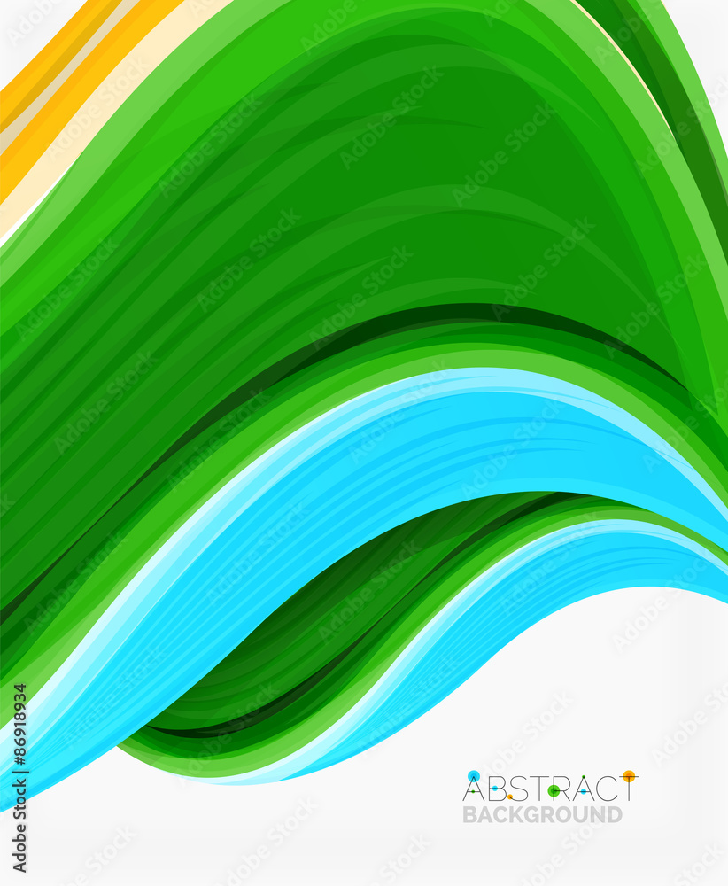 Abstract realistic solid wave background