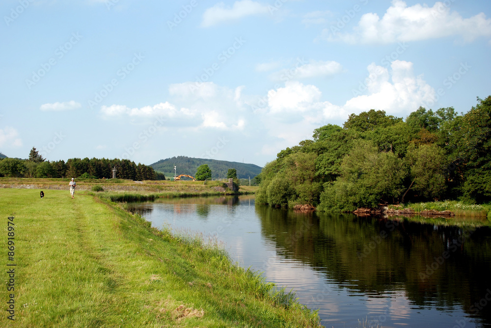The River Dee near Bala in Snowdonia, North Wales.