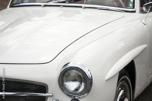 Detail of classic retro vintage car closeup © varbenov