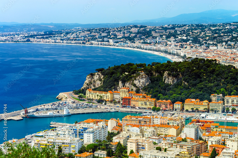 Summer day in Nice, France, Cote d'Azur.