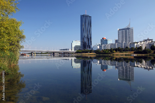 View of Donau City Vienna with DC Tower 1