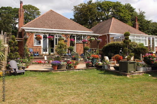 An English garden in full bloom photo