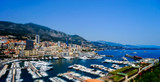 View of Monaco harbour with big ships.
