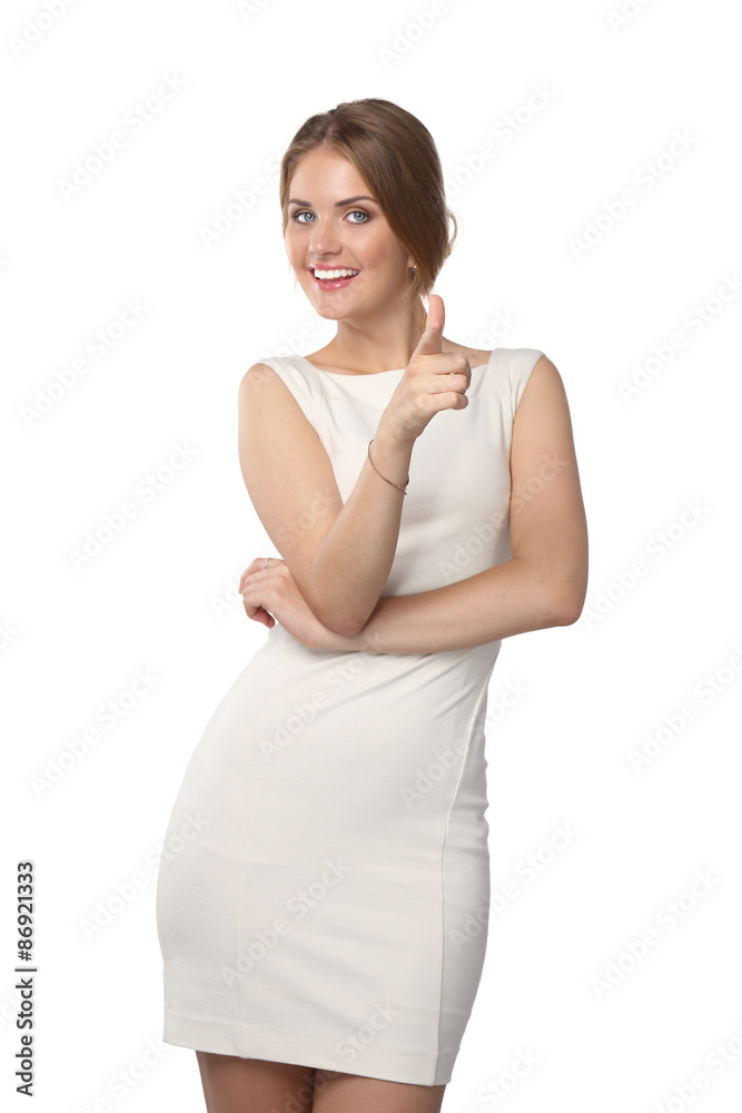 Portrait of an attractive young woman standing with crossed arms Portrait of an attractive young woman standing with crossed arms