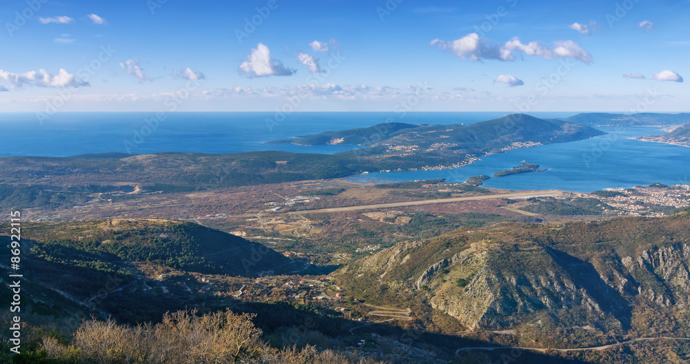 Montenegro. Coast of Adriatic sea near Tivat city