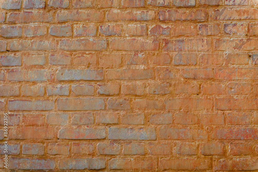 Fototapeta premium Texture. Brick. Wall. A background with attritions and cracks
