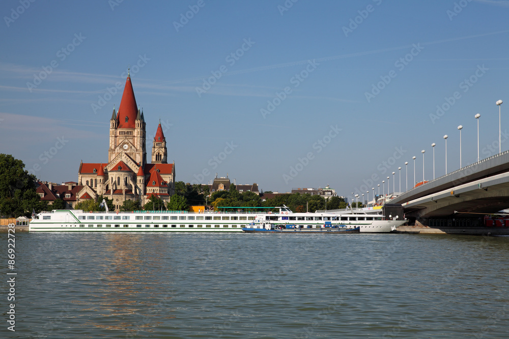 Church St. Francis of Assisi at the Danube in Vienna