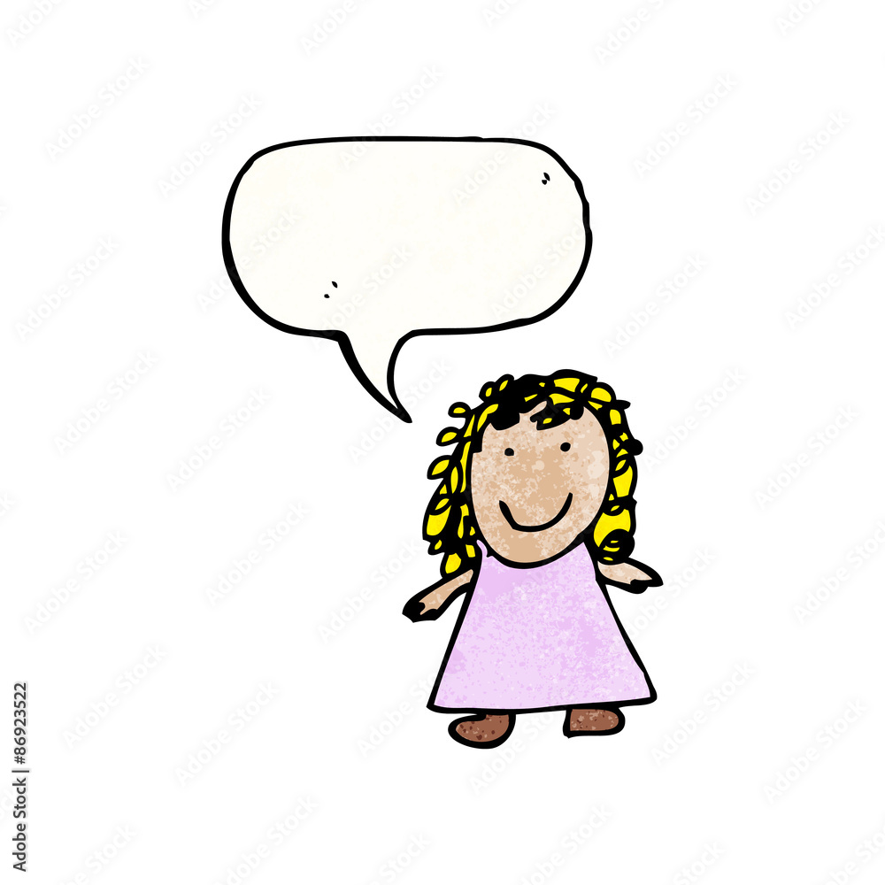 child's drawing of a girl