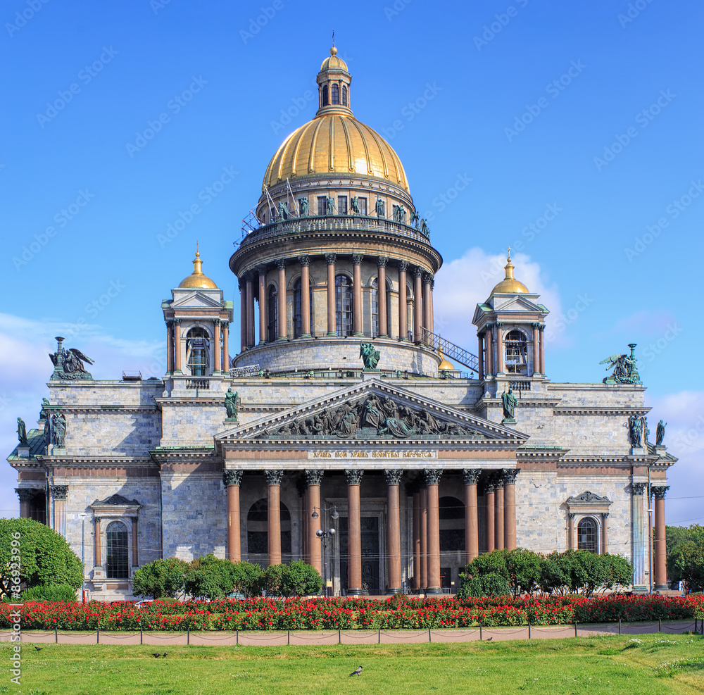 Saint Isaac's Cathedral in Saint Petersburg, Russia