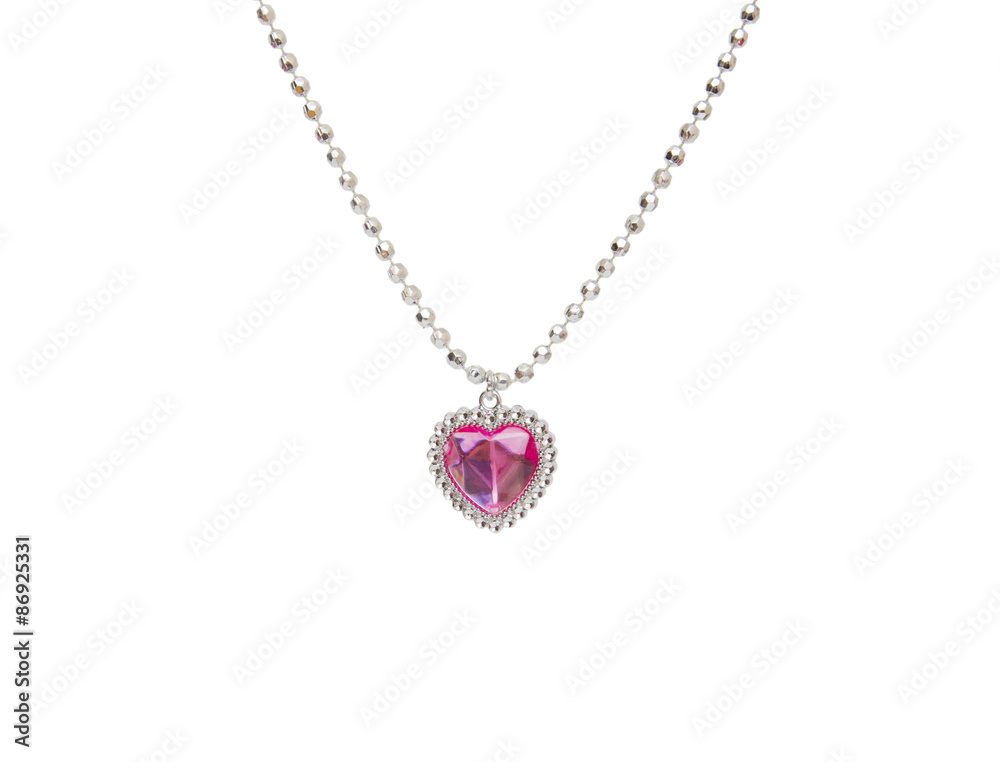 custom made wallpaper toronto digitalSilver necklace isolated on the white background