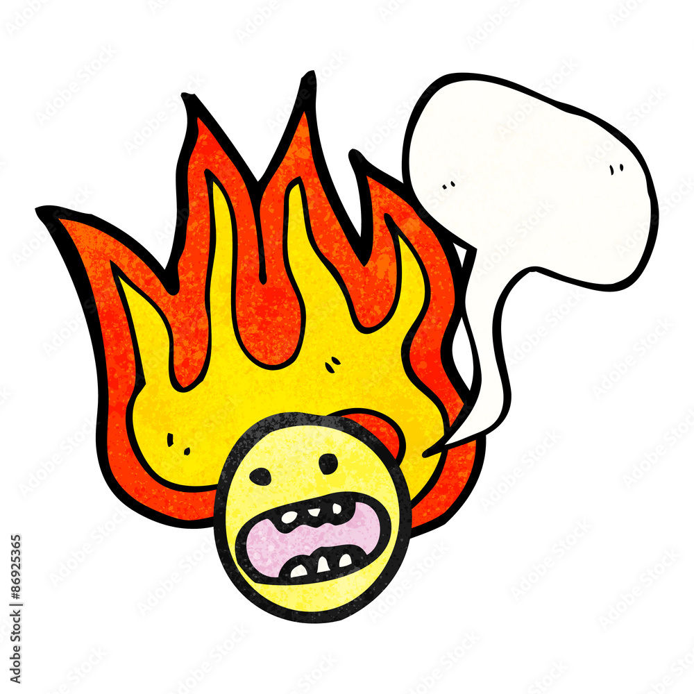 cartoon flaming emoticon face cartoon flaming emoticon face