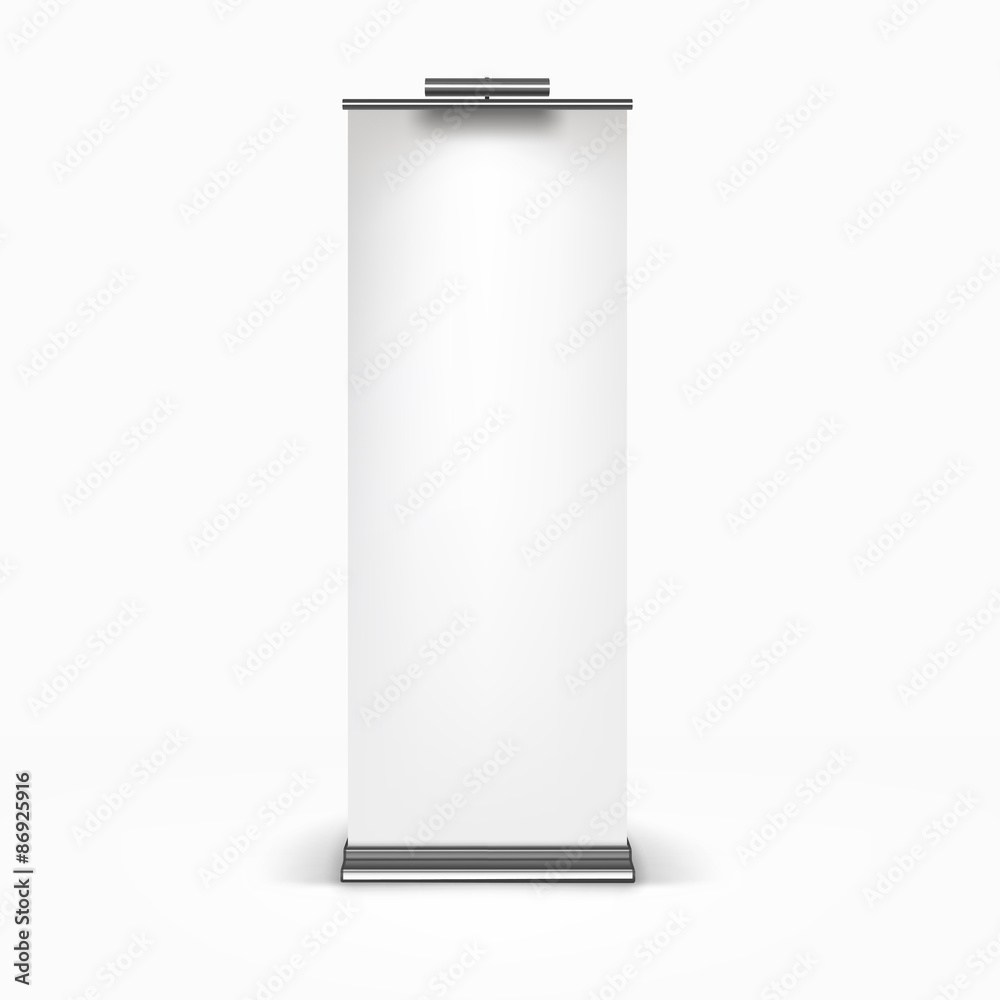 Blank roll up banner display Blank roll up banner display