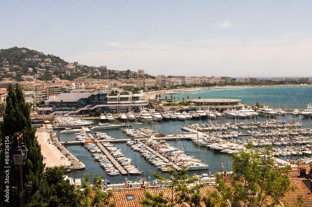 Cannes Hafen Panorama