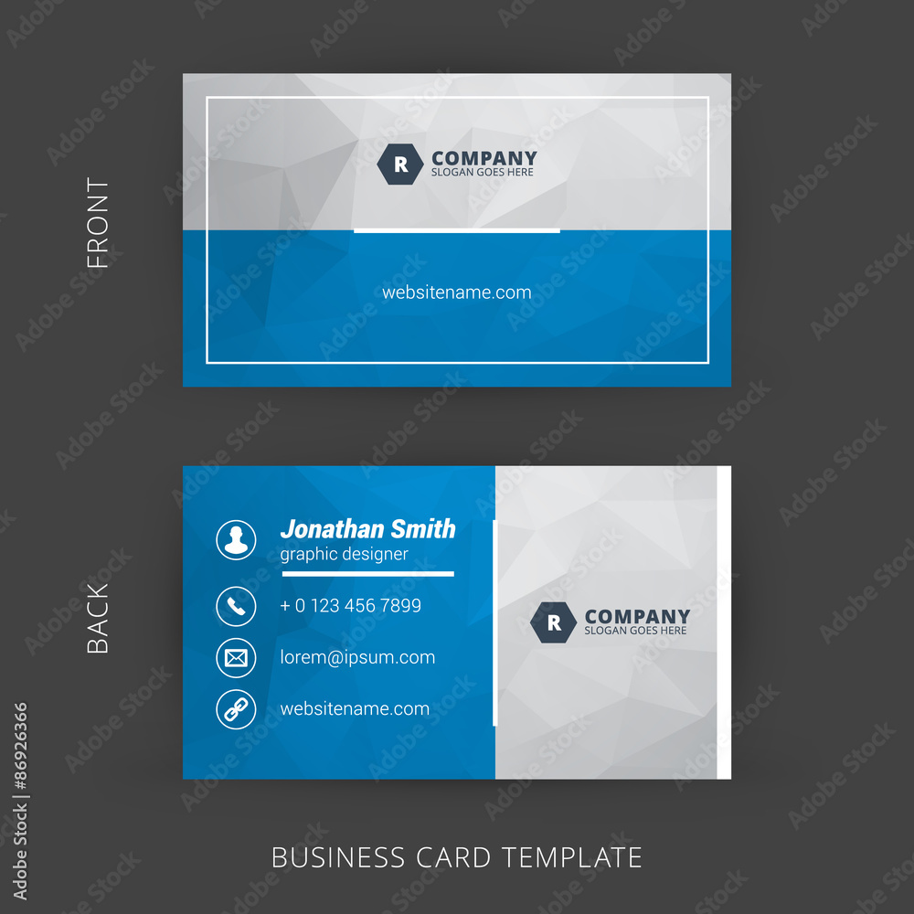 Creative and Clean Vector Business Card Template Creative and Clean Vector Business Card Template