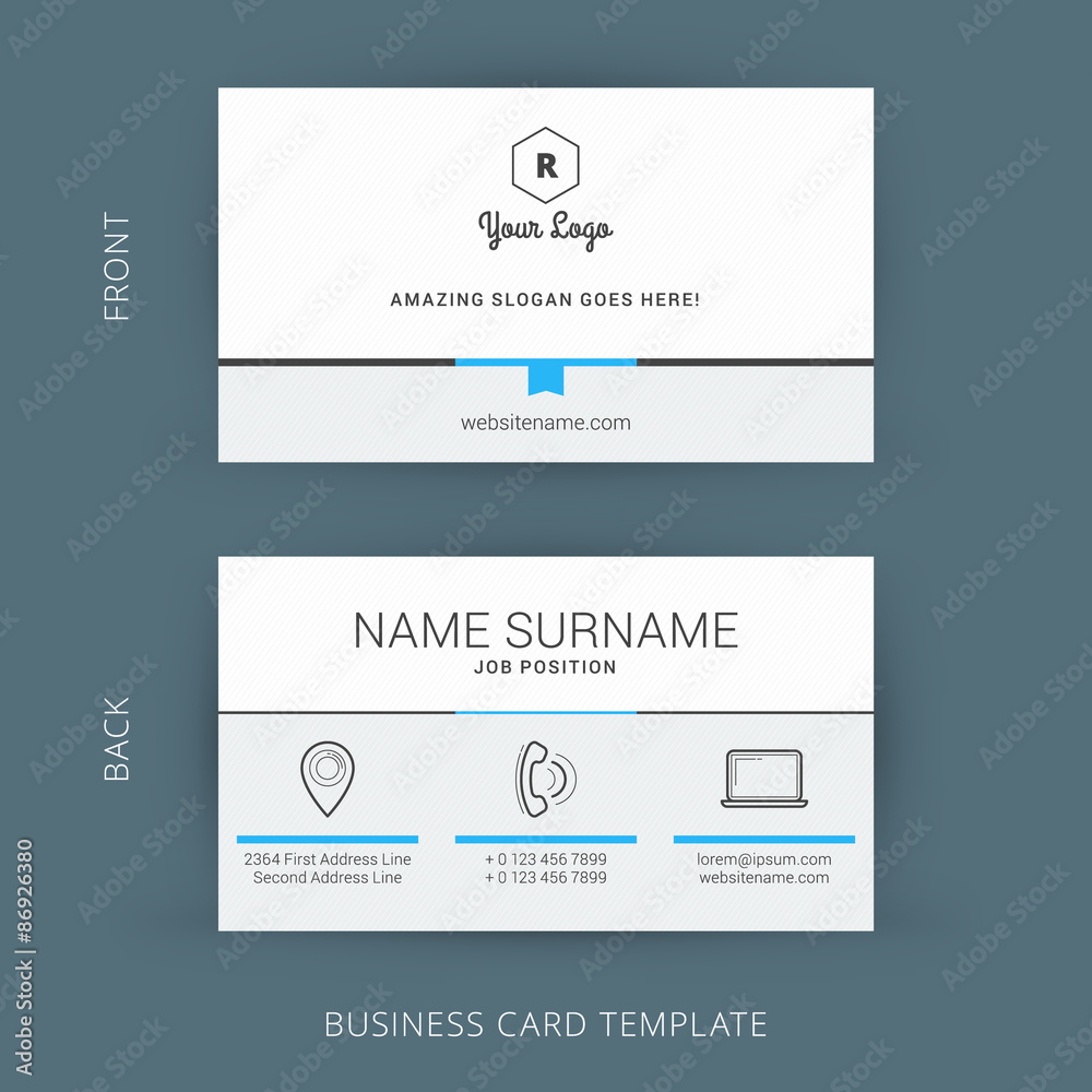 Creative and Clean Vector Business Card Template Creative and Clean Vector Business Card Template