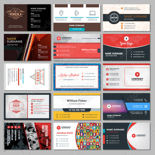 Set of Modern Creative Business Card Templates