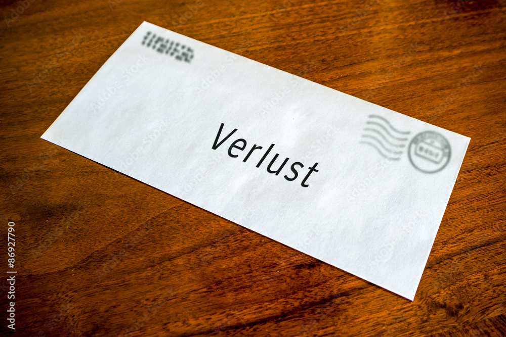 Verlust wird schriftlich mitgeteilt Verlust wird schriftlich mitgeteilt