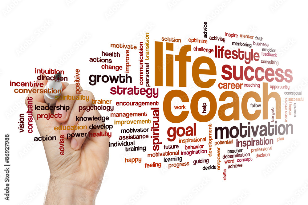 Life coach word cloud - obrazy, fototapety, plakaty 