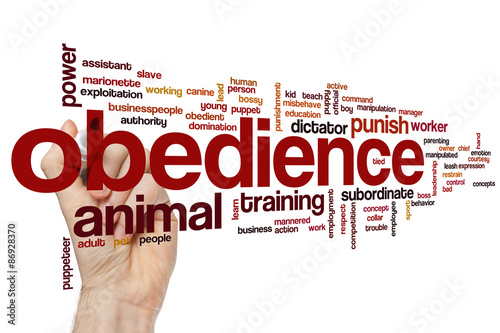 Obedience word cloud