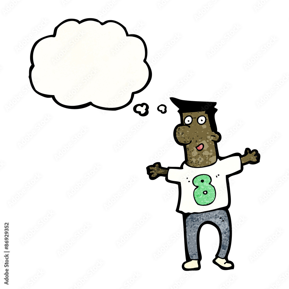cartoon man in number eight shirt cartoon man in number eight shirt