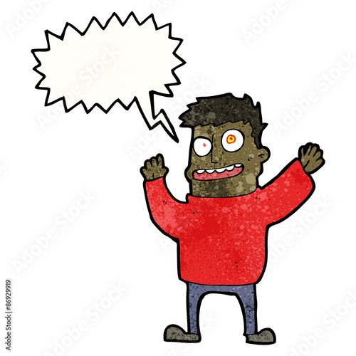 cartoon man with speech bubble