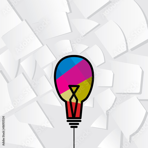 creative bulb with white abstract vector 