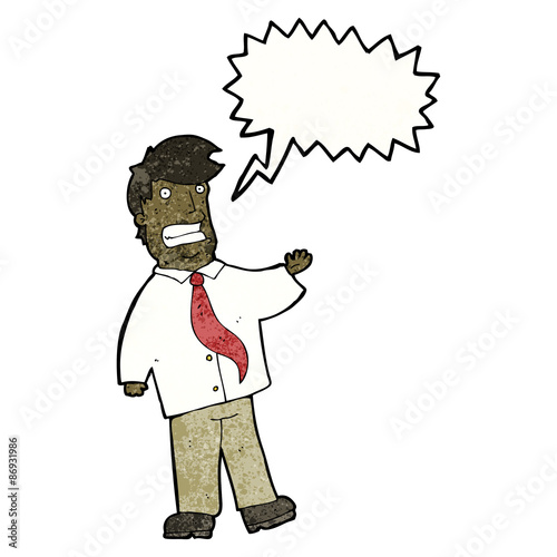 grinning salesman cartoon