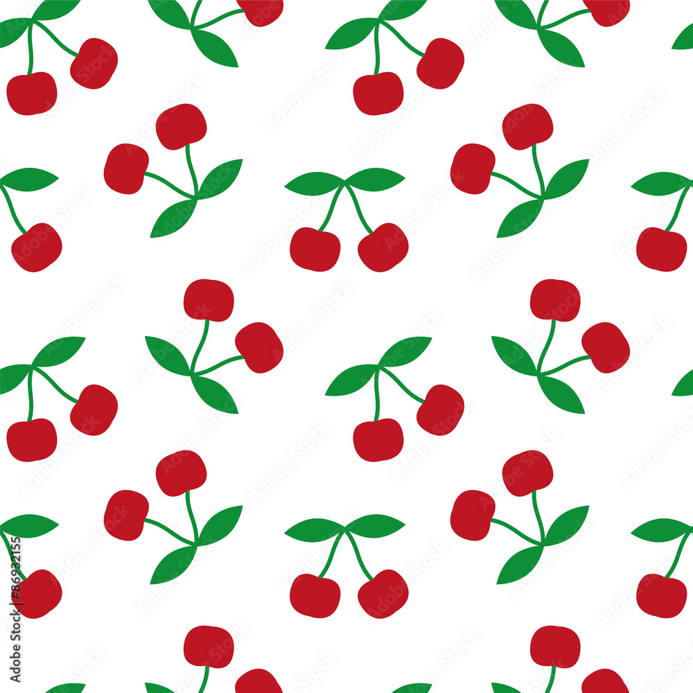 Cherry seamless texture vector Cherry seamless texture vector
