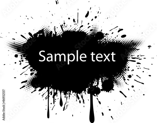 blot with halftone dots