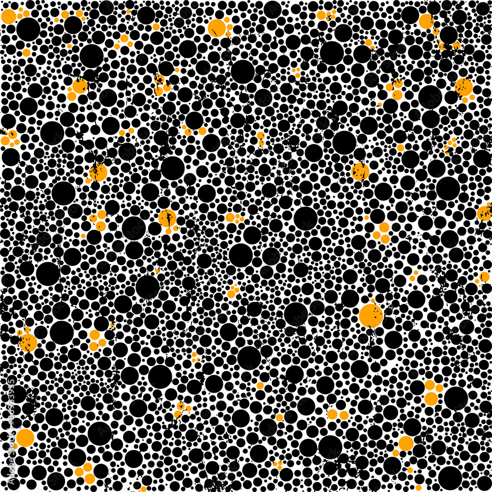 seamless background pattern, with circles/dots, strokes and spla