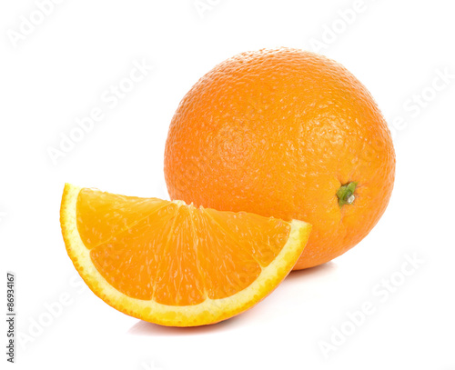 Orange fruit isolated on white background