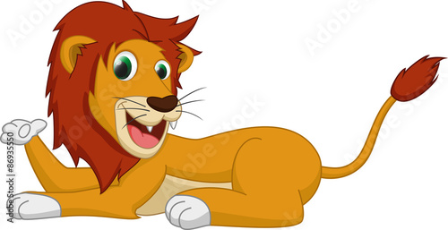 cute lion cartoon