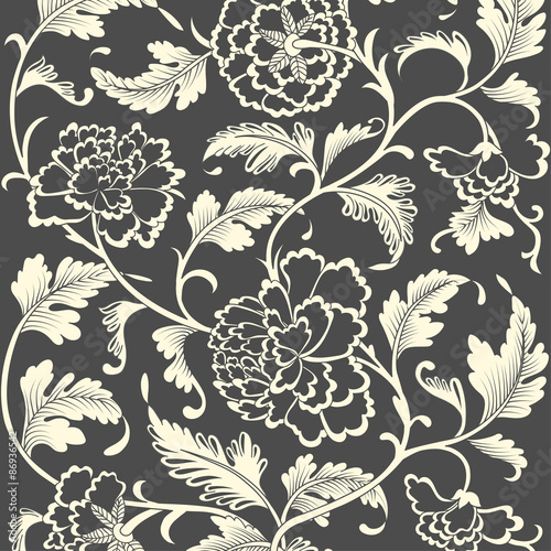Fototapeta Naklejka Na Ścianę i Meble -  Ornamental colored antique floral pattern. Vector illustration