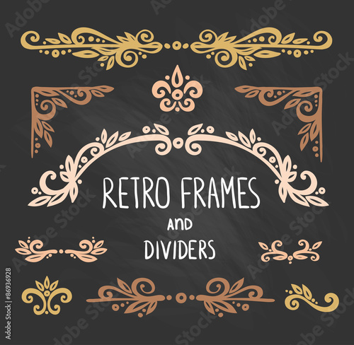 Vintage Ornamental Calligraphic Designs Set