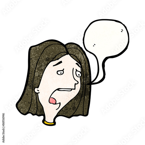 cartoon upset woman