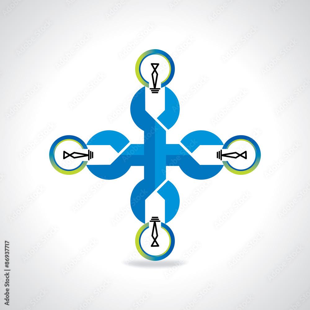 spanner with bulb mechanical idea concept spanner with bulb mechanical idea concept