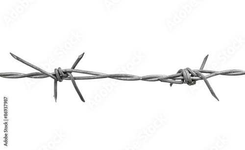 close up of old barbed wire