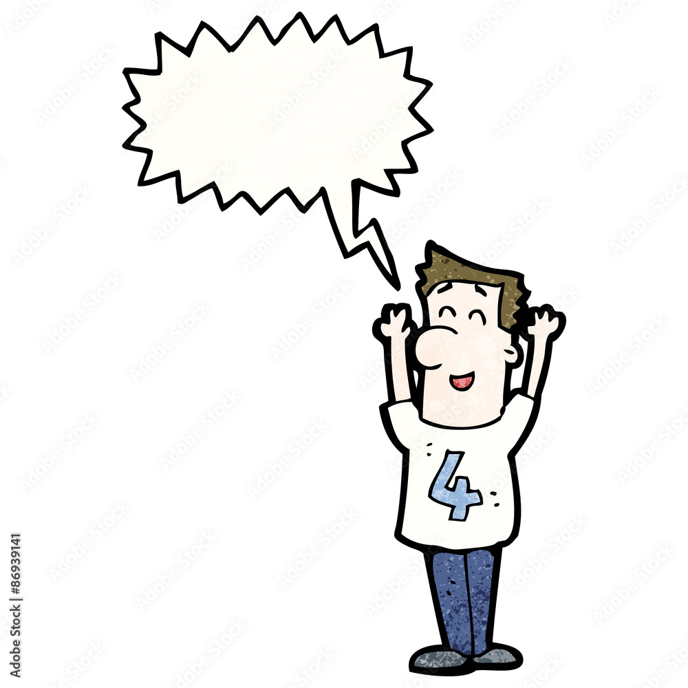 cartoon man in number four shirt cartoon man in number four shirt