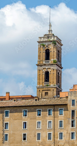 Roman Forum, detail of a tower building