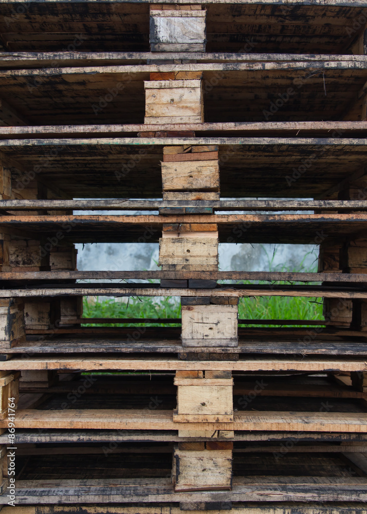 Wooden pallets that are important in the transport of goods. And production Wooden pallets that are important in the transport of goods. And production