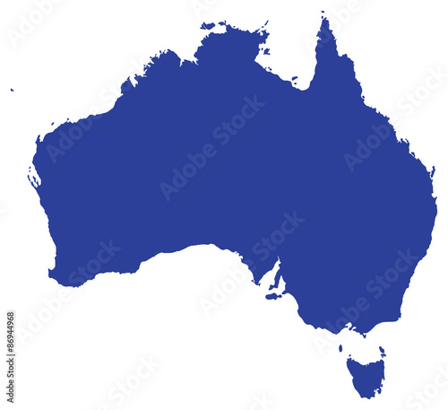 Vector map of Australia