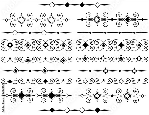 Ornamente, Linien  zum Dekorieren