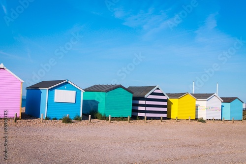 Beach huts on the seafront © upyanose