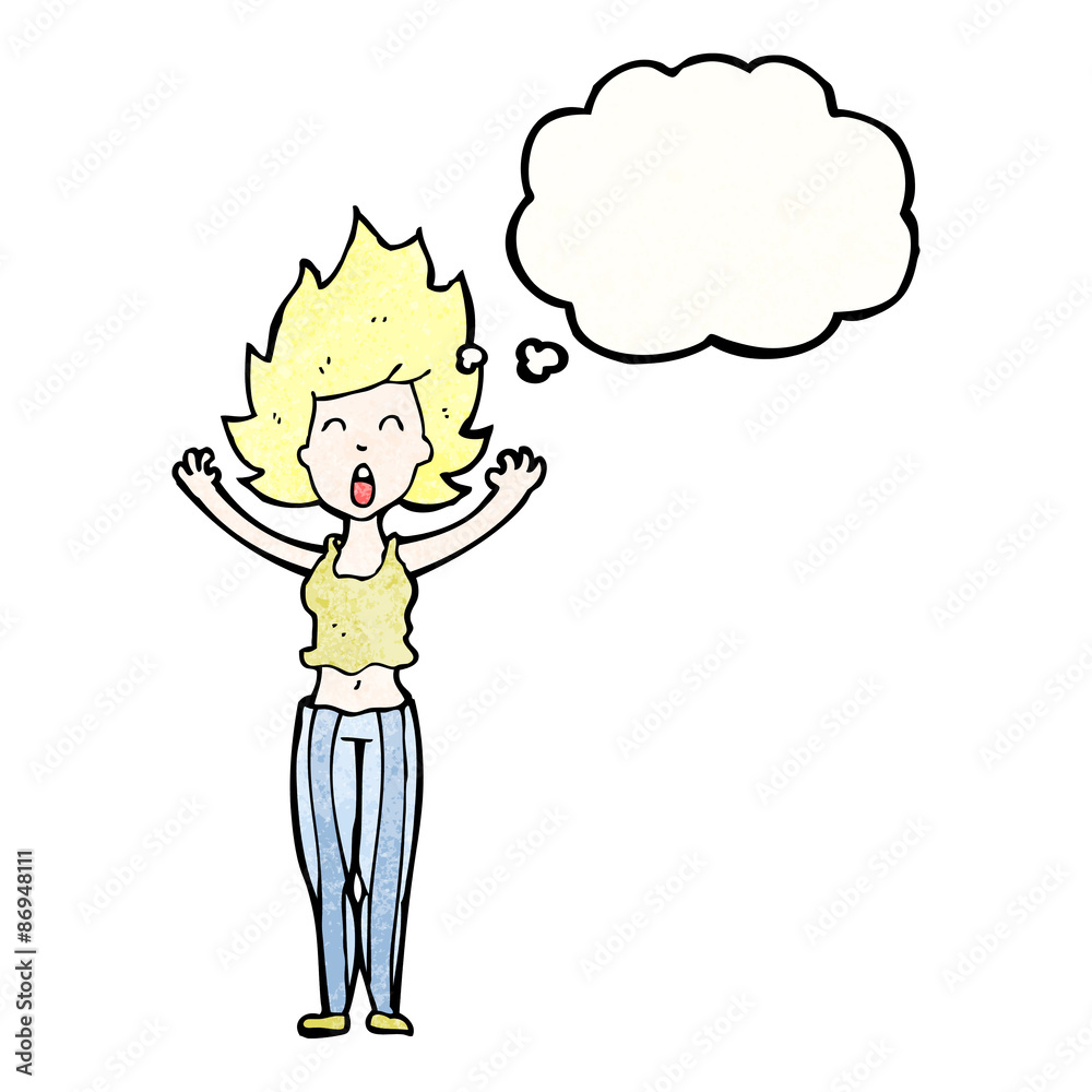 cartoon woman waking from nightmare cartoon woman waking from nightmare